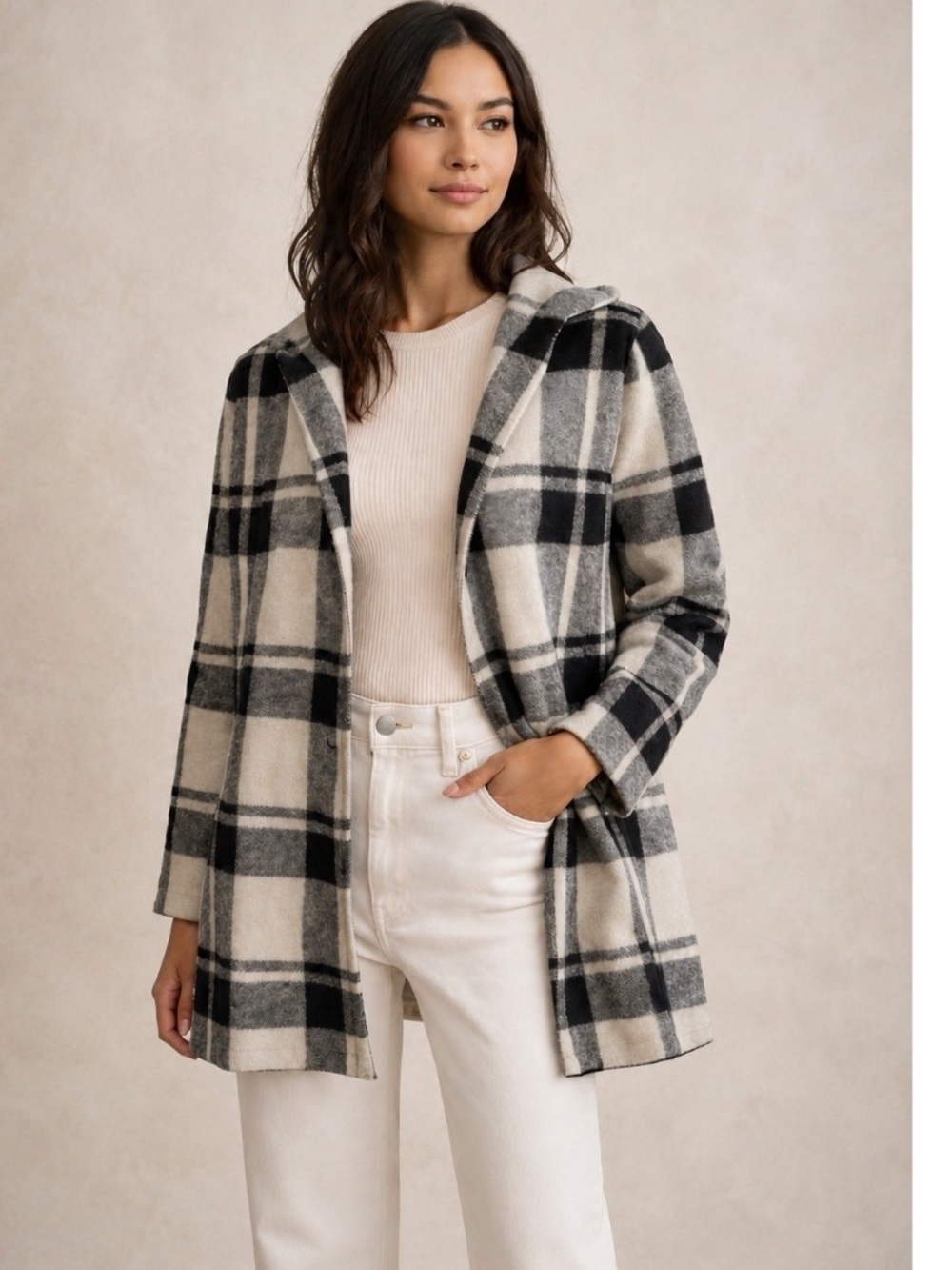 Anthropologie Field Flower Cressida Hooded Wool Sweater Coat